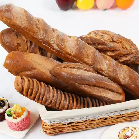 Simulation Baguette Fake Bread Artificial Black Wheat Bread Baking Shop Decoration Props Bread Model