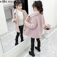 BEJIC Store 2023 New Style Big Girl Lamb Fleece Hoodie for Girls – Warm Winter Wear Located in Malaysia