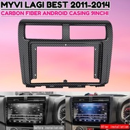 AUTOPROMAX PERODUA MYVI LAGI BEST 2011-2014 CARBON FIBER ANDROID PLAYER CASING FRAME ACCESSORIES 9IN