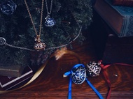 Monet 耶誕球藏寶盒項鍊 . 美國古董首飾 Vintage Jewelry