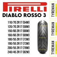 Pirelli Diablo Rosso 3 110/70-17 - 240/45-17 (SUPERBIKE TYRE)
