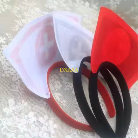 DXAA Halloween Nurse Hat Headbands Nurse Costume Hair Hoop Hair Accessories