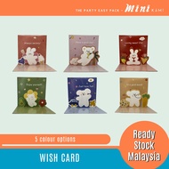 Cartoon 3D Foldable Greeting Card with Envelope Wishes Card Happy Birthday Thank You