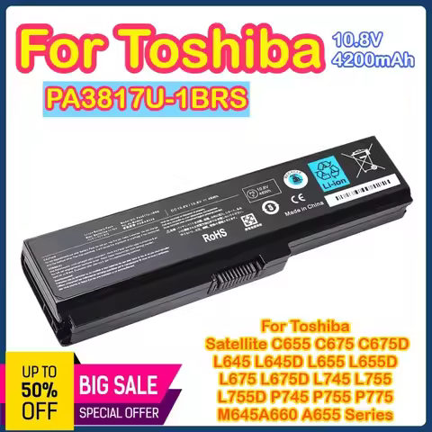 PA3817U-1BRS Battery for Toshiba SatelliteL755 P755 P745 L755D L775 L775D L745 L655 L675 L645 C655 C