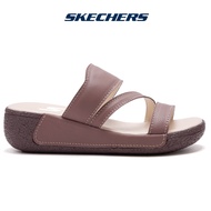 vf Skechers_สเก็ตเชอร์ส รองเท้า ผู้หญิง Sandals Cali Shoes รองเท้าแตะหนังผู้หญิง Women ส้นเตารีดขนาดเล็ก สเก็ตเชอร์ส รองเท้าแตะ ผู้หญิง Max Cushioning San On-The-GO Sandal Shoes 112