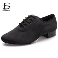 【Eco-friendly】 Salsa Dance Shoes Men Ballroom Latin Dancing Shoes Soft Sole Cloth Man Tango Practice Shoe Low Heel Male Dance Sneakers