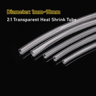 2:1 Transparent Heat Shrink Tube 1~18mm Flexible Earphone Line Heat Shrinkable Tube Audio Cable Slee