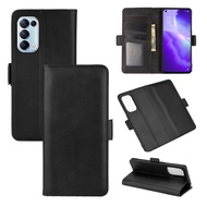 Case For OPPO Reno 5 5G Leather Wallet Flip Cover Vintage Magnet Phone Case For OPPO Reno 5 5G Coque