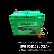 Amaron Car Battery HILIFE DURO EFB S95 105D26L - 72Ah