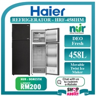 Haier 458L Twin Inverter Refrigerator HRF-458IHM Peti Sejuk with DEO Fresh Eliminates Unwanted Odors