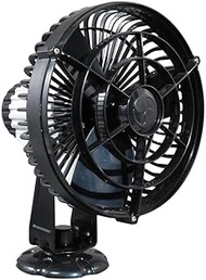 Caframo Kona. 24V Weatherproof Fan for Marine Use. IP55 Rated, Direct Wire. White., 7.0” x 7.5" x 9.