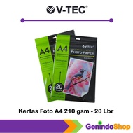A4 Glossy Photo Paper Glossy Photo Paper 210 gsm V-Tec