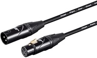 Monoprice Starquad XLR Microphone Cable - 50 Feet - Black | XLR-M to XLR-F, 24AWG, Optimized for Ana