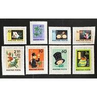 S3425:  Hungarian New Year greetings 1963. Cartoon 8V MNH 全新全品