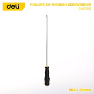 DELI Go-Through Screwdriver with Cr-V Material (Slotted / Phillips)