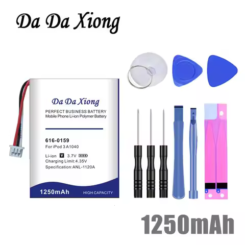 Battery For IPod 3 3G 3rd Generation A1040 1250mAh 616-0159 High Quality Mobile Phone Replacement Ac