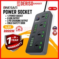 (1 Year Warranty) ONESAM Extension Plug Extension Socket Socket usb rumah eletrik soket usb plug ext