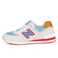 【Official】 New BoonlrrNew Balance Lead Step 574N ตัวอักษรวิ่งพักผ่อนกีฬาชายและหญิงคู่แนวโน้มแฟชั่นระ
