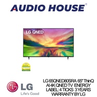 LG 65QNED80SRA  65" ThinQ AI 4K QNED TV  ENERGY LABEL: 4 TICKS  3 YEARS WARRANTY BY LG