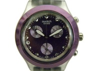 [專業] 三眼錶 [SWATCH P3345] 斯沃琪 三眼計時賽車錶[紫色面+3眼+日期]石英/中性/潮錶