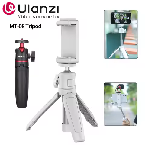 Ulanzi MT-08 Mini Tripod White Color Foldable Tripod Monopod Mount 1/4'' Tripod Universal for DSLR A