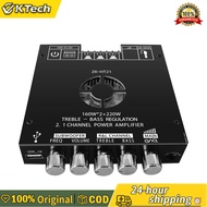 【Vktech】โมดูลขยายเสียง ZK-HT21 สำหรับระบบเสียงบ้าน พร้อมอินพุต AUX USB และ Bluetooth TDA7498E สำหรับ