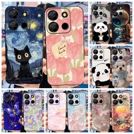 ITEL A60 A60S Cute Cat Panda Flower Painted Case ItelA60 ItelA60s A662LM Soft Silicone TPU Phone Cas