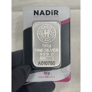 NADIR Turkey 999 Sterling Silver Card Bar 5g 10g 20g 50g 1oz Collection Gift Giving