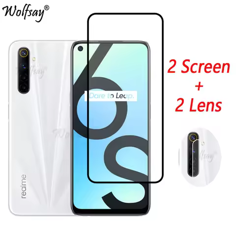 Full Cover Tempered Glass For Oppo Realme 6S Screen Protector For Oppo Realme 6S Camera Glass For Re