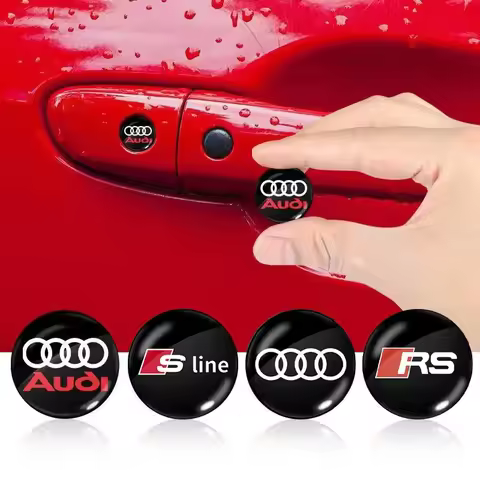 2/4Pcs Car styling Lock Keyhole Stickers Decoration Protection For Audi A1 A2 A3 A4 A5 A6 A7 A8 S3 S