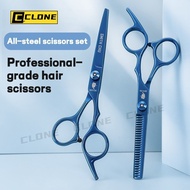 440C Stainless Steel Hair Cutting Scissors Set Barber Shears with Straight & Thinning Shears Salon