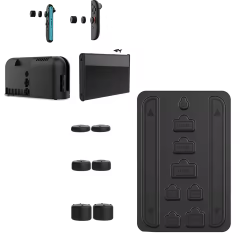 for Switch 2 Dust Cover and Rocker Caps Silicone Port Plugs Anti-Scratch Dust Protector Game Console