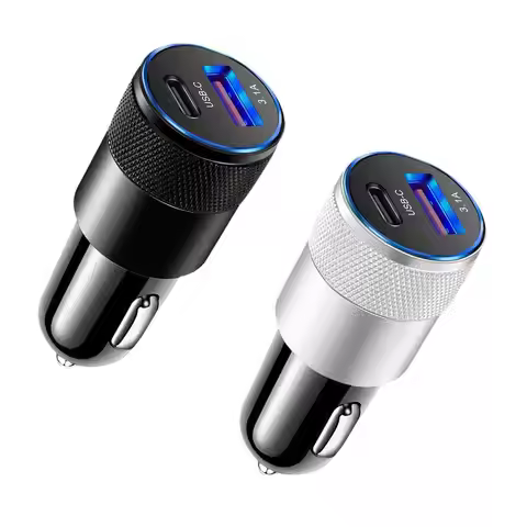 Car Charger QC3.0 Quick Charge Mini Shaped Car Lighter Slot PD 20W USB Type C Mobile Phone Charger