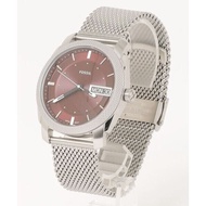 Fossil Machine FS6014 Burgundy Analog Silver Stainless Steel Classic Men's Watch