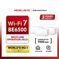 Mercusys Halo H37BE 2/3-PACK Mesh System (BE6500) | BE6500 Whole Home Mesh Wi-Fi 7 System