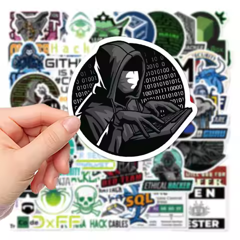 10/50PCS Cool Hacker Programming Network Stickers for Luggage Computer Skateboard Laptop Motorcycle 
