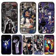 for Samsung A07 A17 A56 A36 A26 S25 Fe Edge Plus Ultra TG5 Michael Jackson 9Y4 Fashion Black TPU Sof