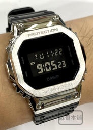 【威哥本舖】G-Shock 全新改裝實品 鋼殼膠帶款 DW-5600改裝 DW-5600BB 已改含錶（銀殼銀字）