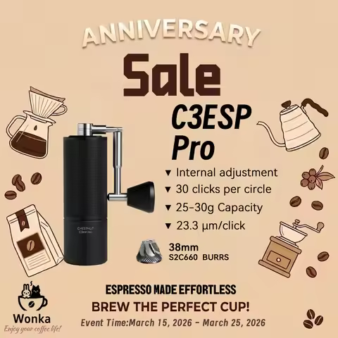 1 pc Timemore C3ESP Pro foldab handle design Aluminum portable steel grinding core High quality manu