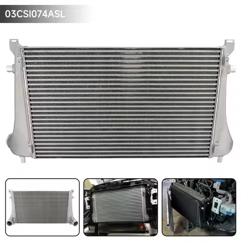 70MM Tuning Intercooler For VW MK7 GTI Golf R VAG 1.8T 2.0T 8V A3 S3 EA888 Skoda Superb 3V Black/Sil