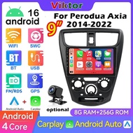 For Perodua Axia 2014-2022 Car Android Player 9inch 4Core 8GB+256GB 2din Car Stero Support GPS RDS C