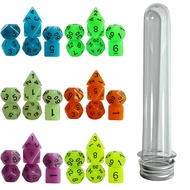 DND Dice Set 7pcs Board Game Accessories D4 D6 D8 D10 D% D12 D20 for Entertainment Table Game DND RP