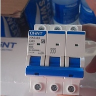 Mcb chint 3 phase 63a C63 NBX-63 mcb 3 pole 63a/