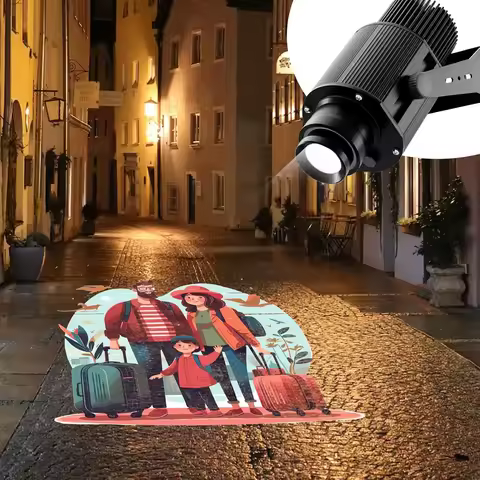 Custom Business Advertising Light Rersonnalisé Image Rotation Led Logo Projector On Shop Entrance Fl