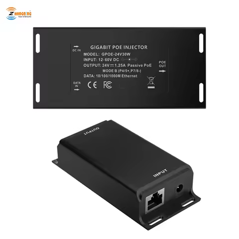 NEW! Gigabit PoE Injector 12V to 24V PoE Converter for Solar Conversions 12-60V Input 24V Passive Po