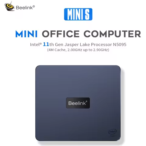 beelink MINI S13 Intel Jasper Lake N5095 Quad Core Mini PC Win 11 16GB DDR4 1TB SSD WIFI5 BT4.2 Dual