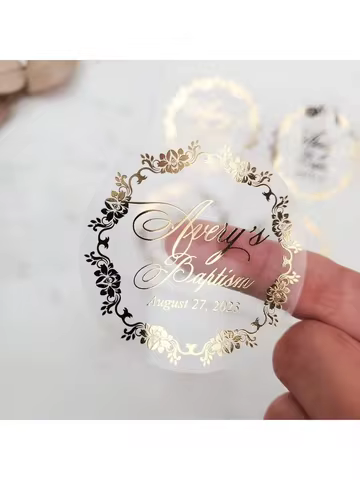 100 pcs Personalized Name First Communion Favor Labels,First Communion Stickers,Waterproof 1.5~3inch