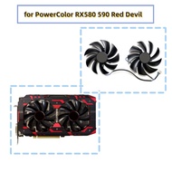 ☟1 Pair Brand New Cooling Fan for PowerColor RX580 590 Red Devil Graphics Card Fan Replacementuh&`