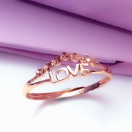 Russia Plated 14k Rose Gold Purple Gold love Letter Live Ring All-Match Plated 18k Gift/cnhcg3.16