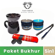 5-in-1 prapen + bukhur package Hajar Aswad + gahru + magic charcoal fre kodokan
